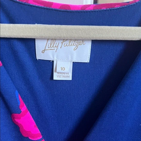 Lilly Pulitzer Navy and Pink Floral Maxi Dress - Picture 4 of 5